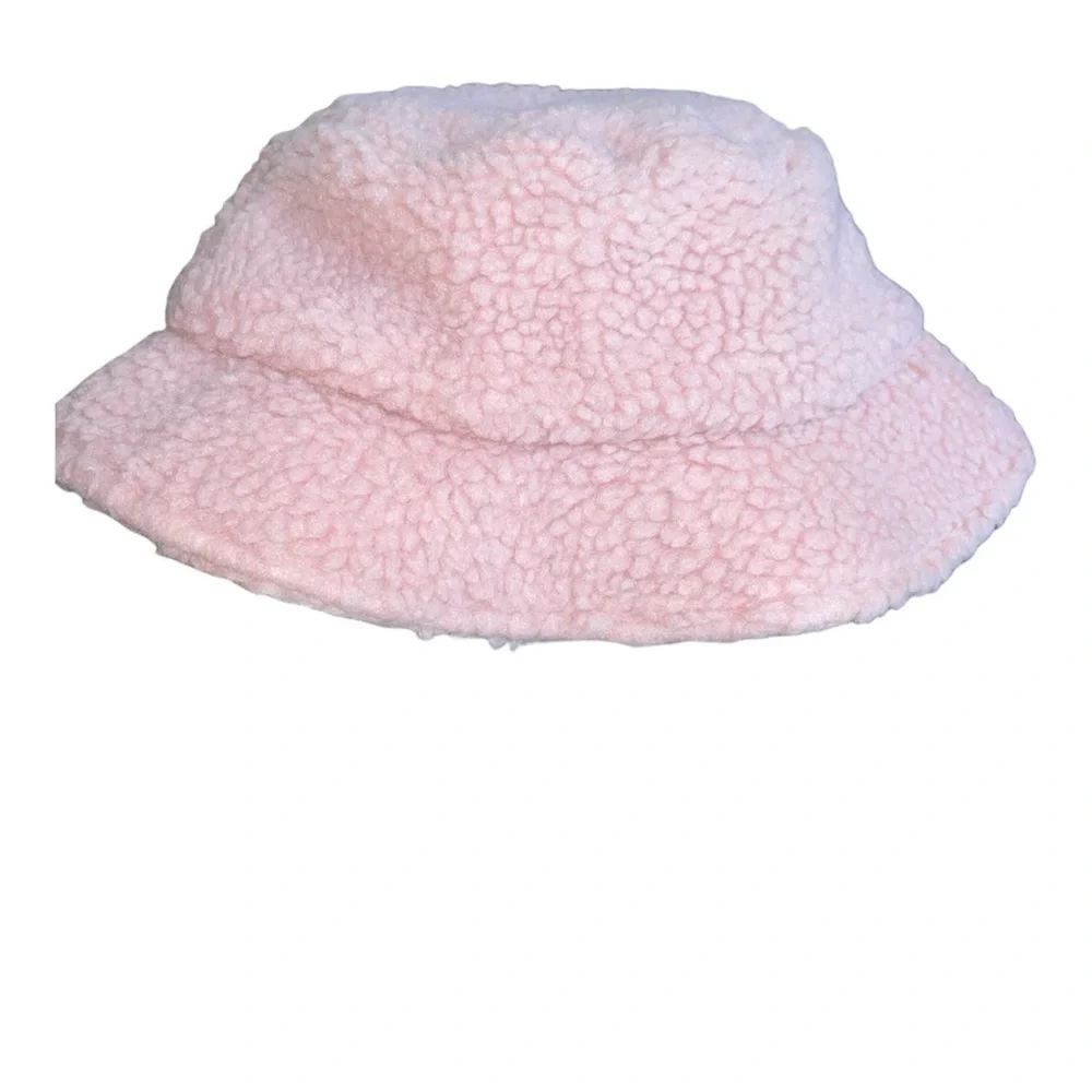 Girls Limited Too Faux Shearling Bucket Hat pink